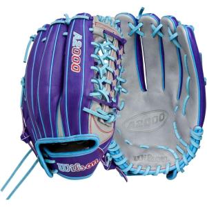 image:imageWilson 2026 A2000 T125 125 Outfield Fastpitch Softball GlovePurpleGreySky Blue