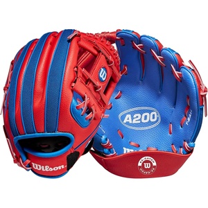 image:imageWilson  A200  Youth TBall amp Baseball Glove  Mitt  Sizes 9  10  Right  Left Hand Throw  Multiple StylesRoyalRed
